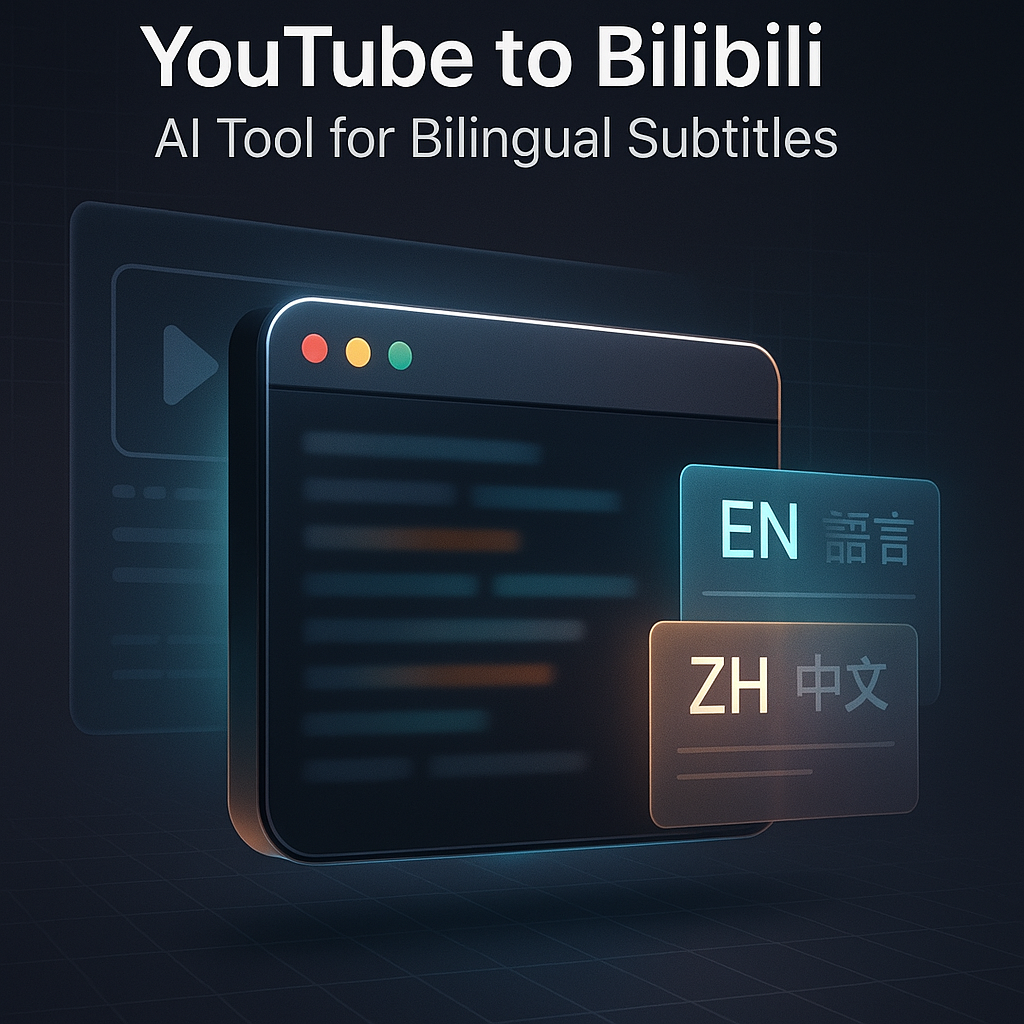 YouTube to Bilibili: AI Tool for Bilingual Subtitles