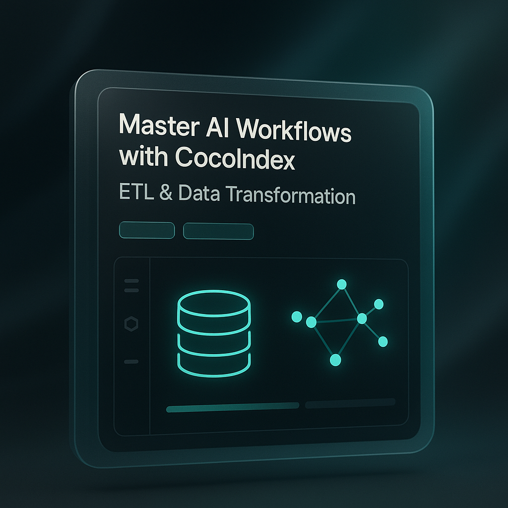 Master AI Workflows with CocoIndex: ETL & Data Transformation