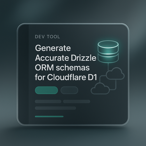 Generate Accurate Drizzle ORM Schemas for Cloudflare D1