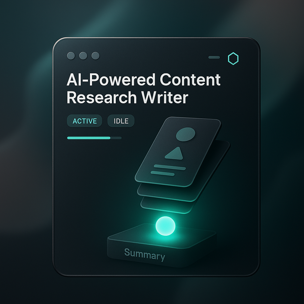 AI-Powered Content Research Writer for Effortless Creativity