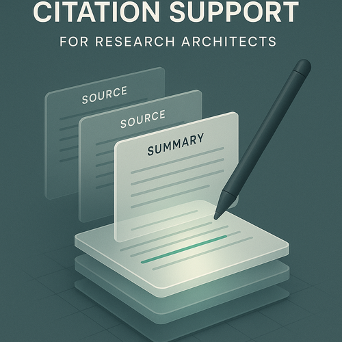 AI-Powered Citation Support for Research Architects