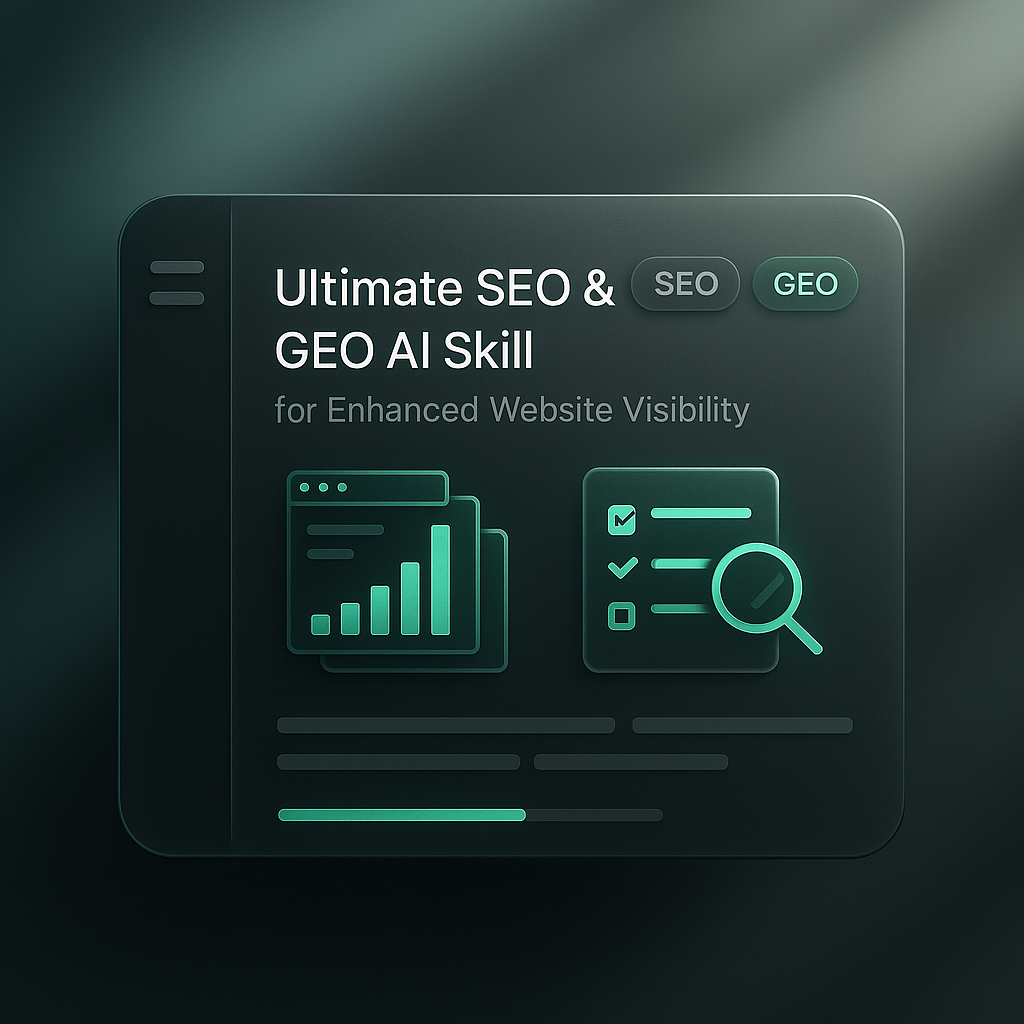 Ultimate SEO & GEO AI Skill for Enhanced Website Visibility