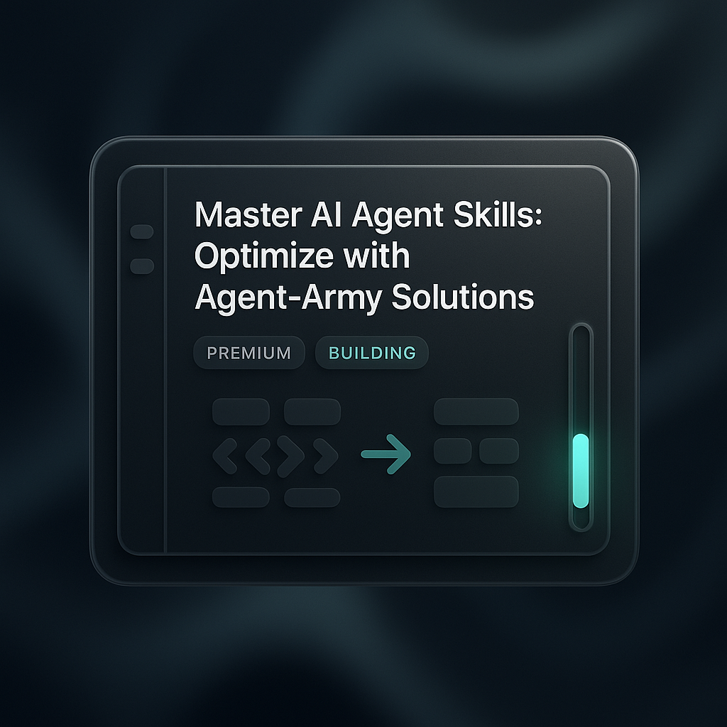 Master AI Agent Skills: Optimize with Agent-Army Solutions