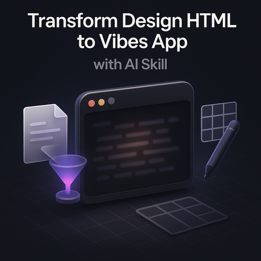 Transform Design HTML to Vibes App with AI Skill