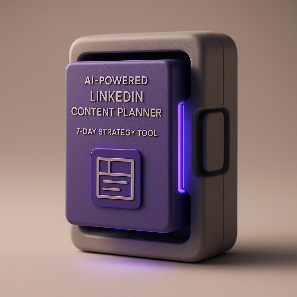 AI-Powered LinkedIn Content Planner: 7-Day Strategy Tool