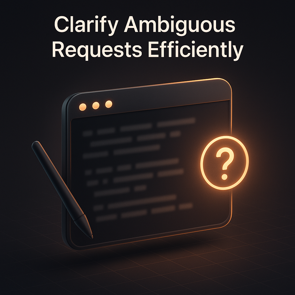 AI Agent Skill: Clarify Ambiguous Requests Efficiently