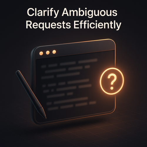 AI Agent Skill: Clarify Ambiguous Requests Efficiently