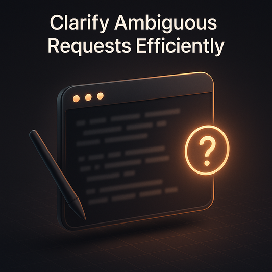 AI Agent Skill: Clarify Ambiguous Requests Efficiently