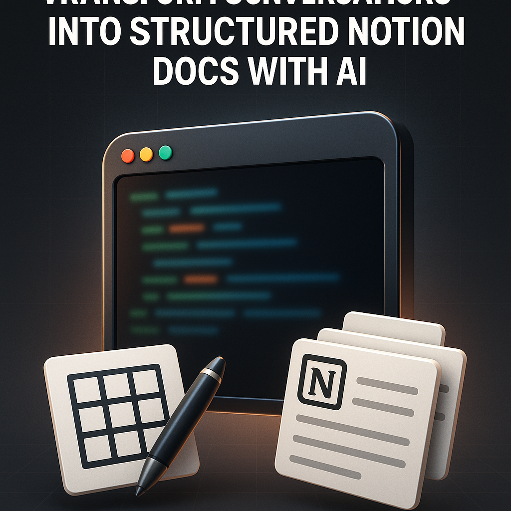 Transform Conversations into Structured Notion Docs with AI
